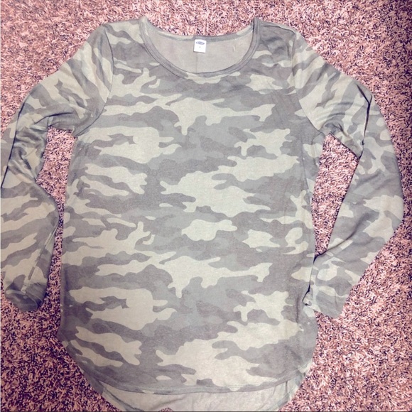 Old Navy ARMY PRINT LONG SLEEVE TUNIC. NWOT - Picture 4 of 6